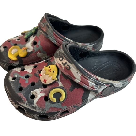 Crocs Camo Kids Size Childs 10 Preowned - Picture 4 of 6
